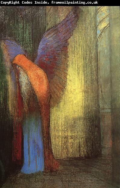 Odilon Redon Winged Old Man with a Long White Beard